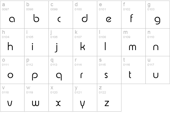 ExpressaEF-Light lowercase a-z preview