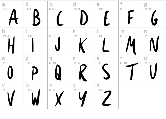 Expressive Inks
 lowercase a-z preview
