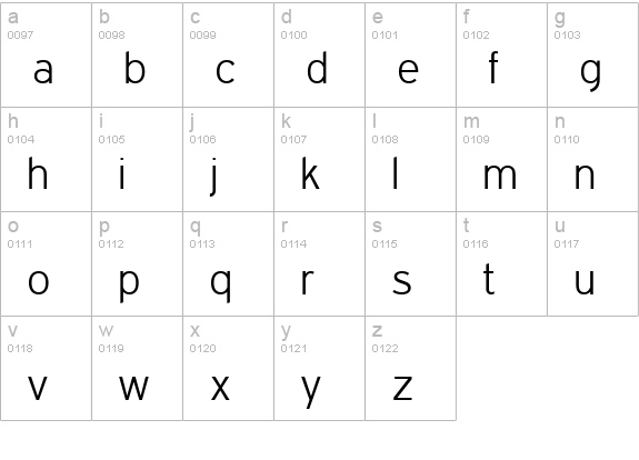 Expressway Lt lowercase a-z preview