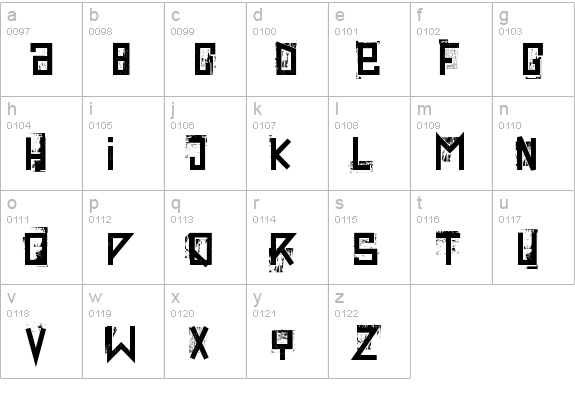 extravaganza- lowercase a-z preview