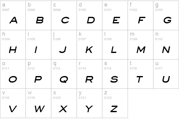 Eye glass Bold Italic lowercase a-z preview