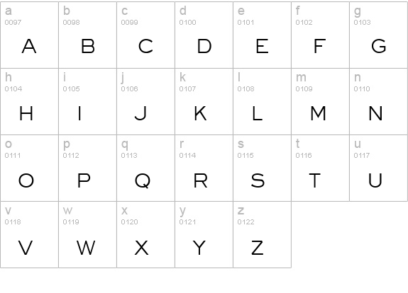 Eye glass Condensed Normal lowercase a-z preview