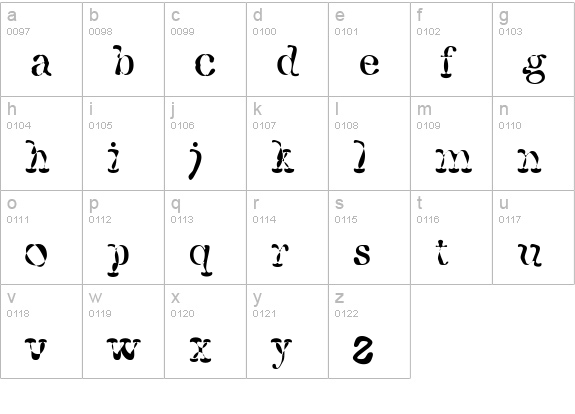F 2FWhaleTreeRnd lowercase a-z preview