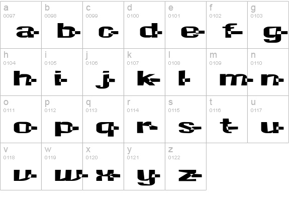 F2FCZYKagoTrans lowercase a-z preview