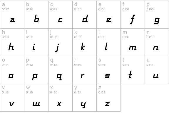 Fabian lowercase a-z preview