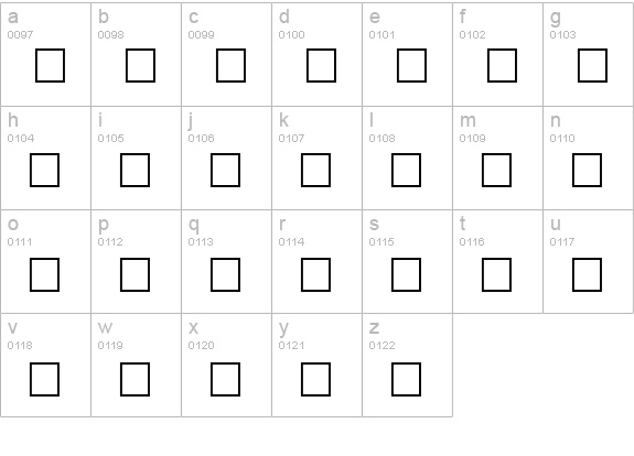 Fabliaux Regular lowercase a-z preview