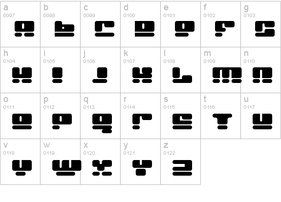 Face plant lowercase a-z preview