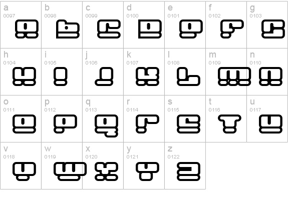 Face plant hollow 2 lowercase a-z preview