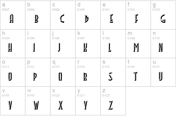 FacetsNF lowercase a-z preview