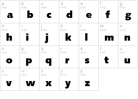 Facile Black SSi Black lowercase a-z preview