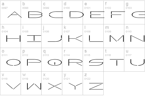 Factor lowercase a-z preview