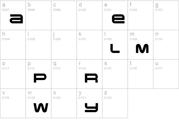 Fairbanks lowercase a-z preview