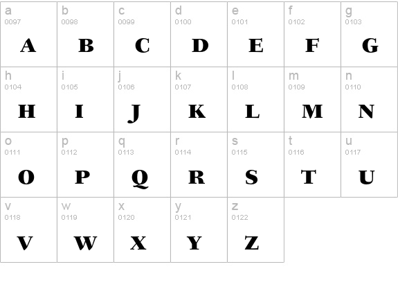 Fairfield LH 85 Heavy Small Caps & Old Style Figures lowercase a-z preview
