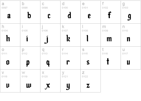 FairyTaleJF lowercase a-z preview