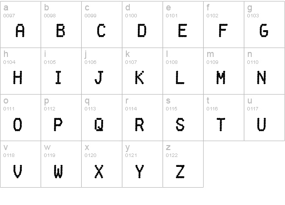 Fake Receipt lowercase a-z preview