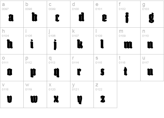 Fakir Display Black Cnd lowercase a-z preview