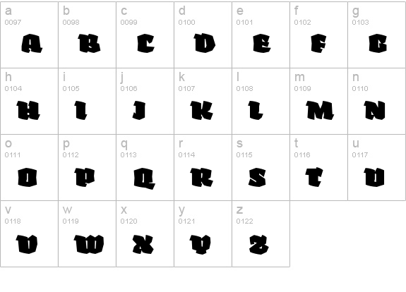 Fakir Display Black SmCp lowercase a-z preview
