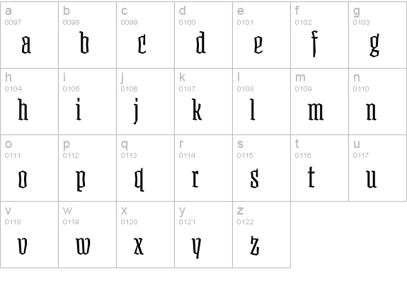 Fakir Display Regular Cnd lowercase a-z preview