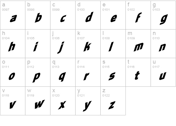 Faktos Mirror Normal lowercase a-z preview