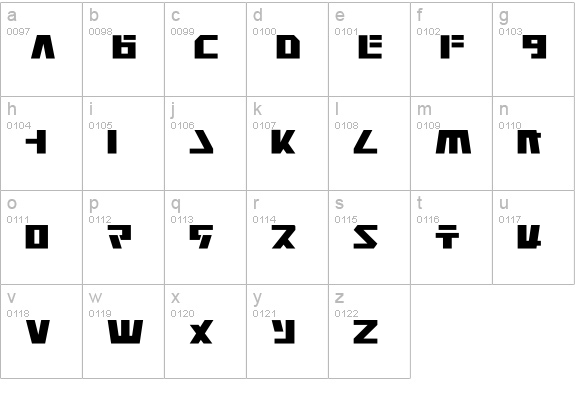 Falconhead lowercase a-z preview