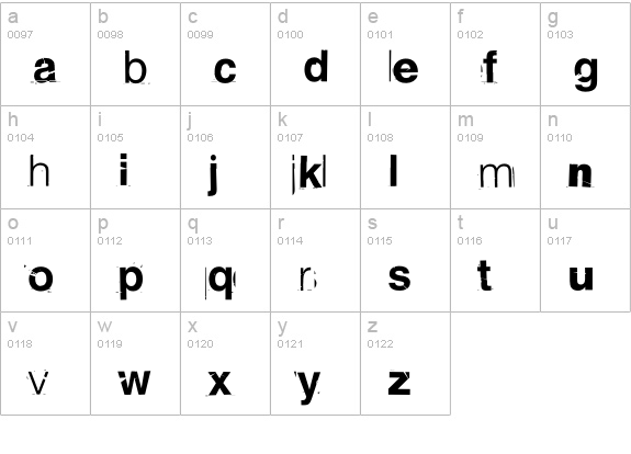 Falseidol-Regular lowercase a-z preview