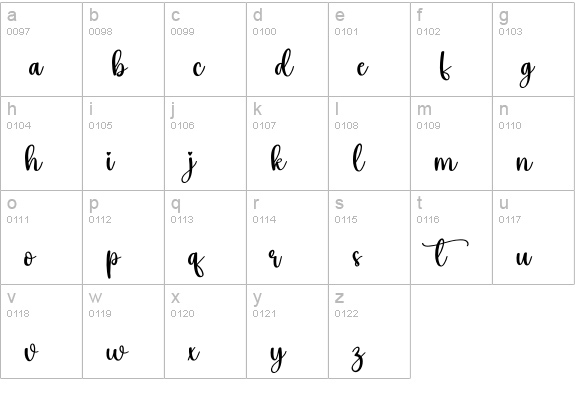Family Rainbow lowercase a-z preview