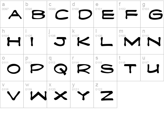 Fanboy Hardcore lowercase a-z preview