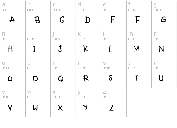 Fancy Footwork lowercase a-z preview