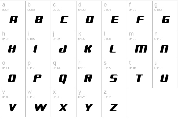 FANTASTIC FOUR MOVIE SLANT lowercase a-z preview
