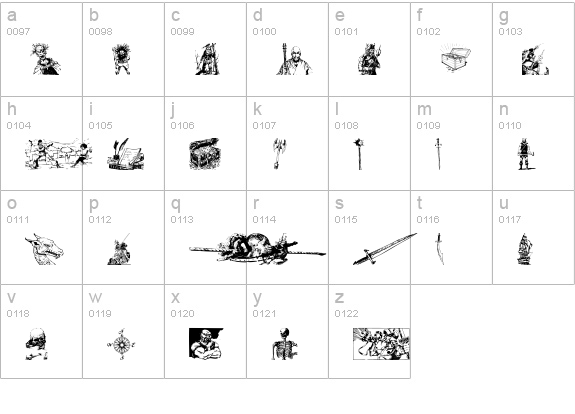 Fantasy Clipart lowercase a-z preview