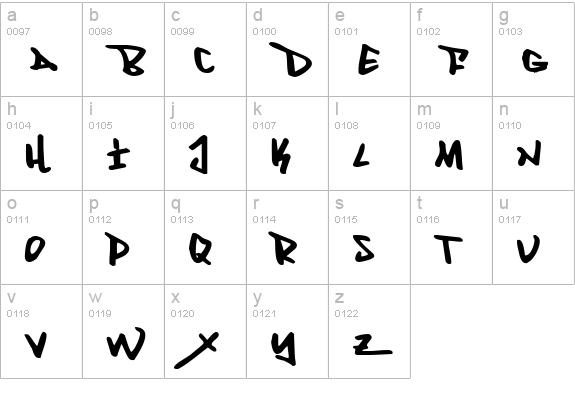 Fantom Expanded lowercase a-z preview