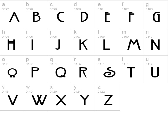Fanzee-Extended Normal lowercase a-z preview