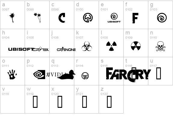 FarCry ExtraBold lowercase a-z preview