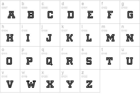 Fargo Faro NF lowercase a-z preview