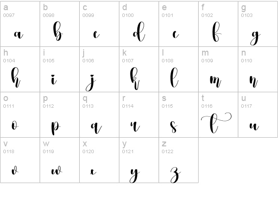 Farmhouse lowercase a-z preview