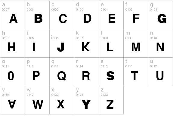 FastFoodClean lowercase a-z preview