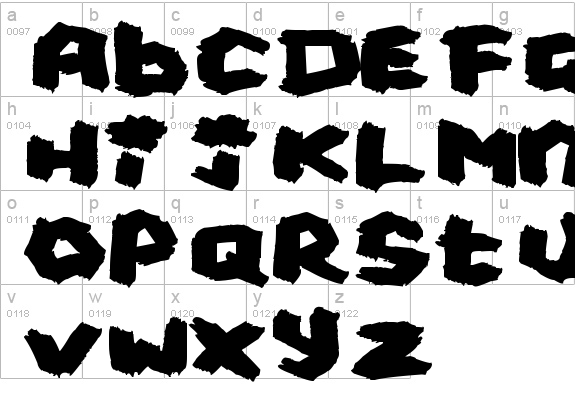 Fat Brush
 lowercase a-z preview