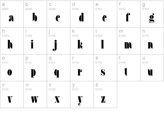 Fat Regular lowercase a-z preview