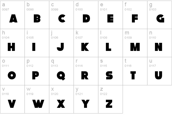 FatCat lowercase a-z preview