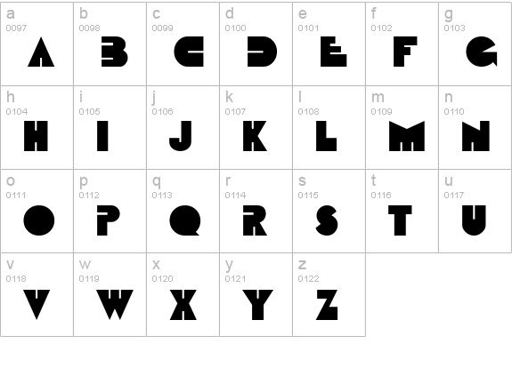 Fatso Normal lowercase a-z preview