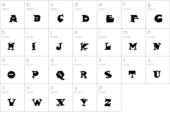 Fatty Snax NF lowercase a-z preview
