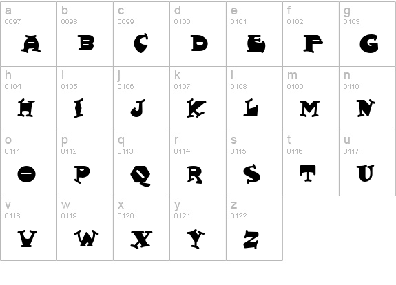FattySnaxNF lowercase a-z preview