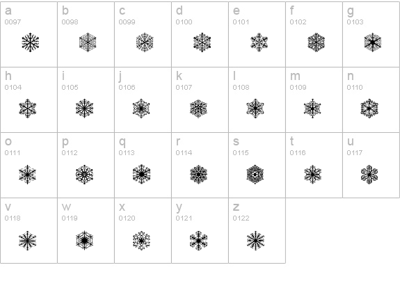 Faux Snow BRK lowercase a-z preview