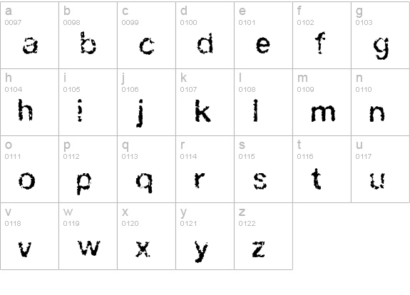 FAXADA lowercase a-z preview
