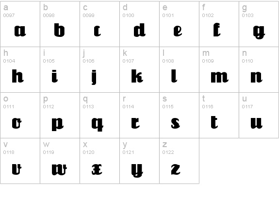 Fayette lowercase a-z preview