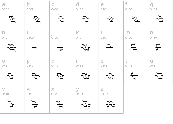 FCL-HeavyMossR1Ver10 lowercase a-z preview