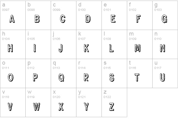 Fear lowercase a-z preview