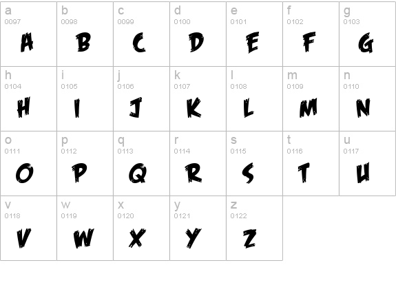 Feast of Flesh BB lowercase a-z preview