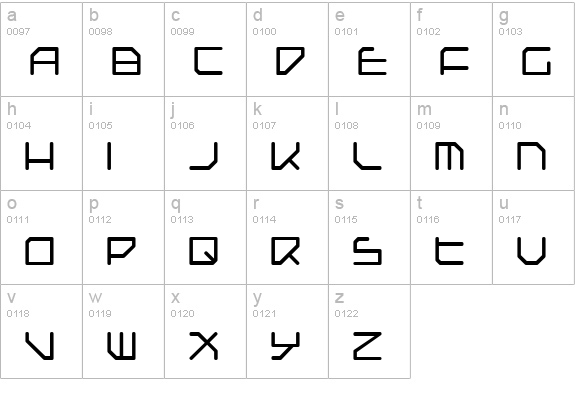 Federapolis lowercase a-z preview
