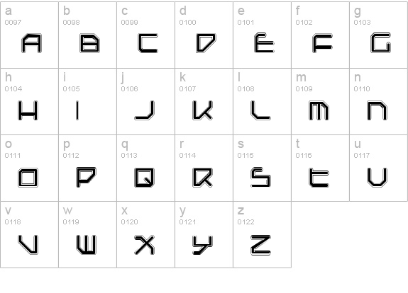 Federapolis College lowercase a-z preview
